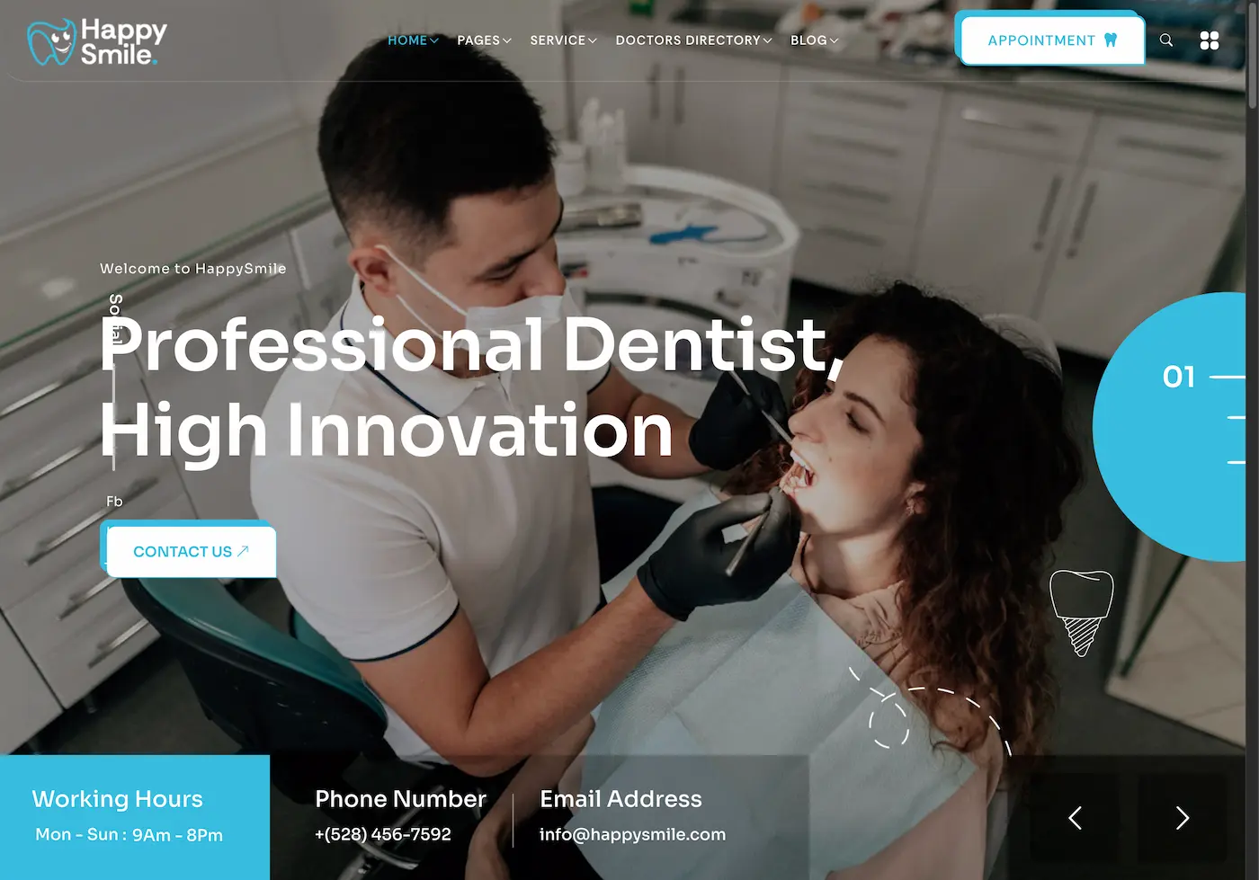 sental website template